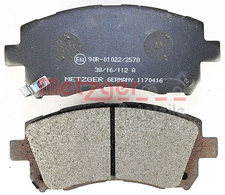 METZGER 1170416 Bremsbelagsatz, Scheibenbremse